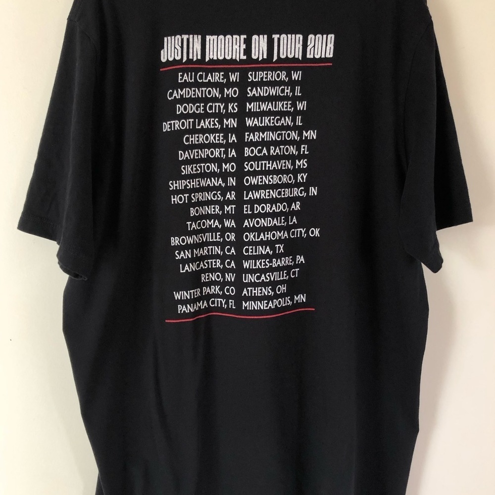 Justin Moore Tour Tshirt - Picture 3 of 4